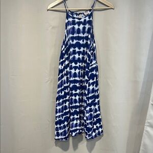 Mossimo Purple and White Tie-Dye Dress